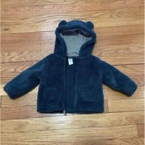 Carter's Navy Blue Zip Up Sherpa Cardigan 9m